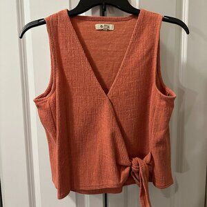 Madewell Peach Sleeveless Shirt